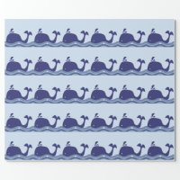 Blue Whale Personalised Baby Shower Wrapping Paper –  HotOffThePressGiftingLtd