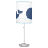 Navy Blue Whale White with Blue Trim Lamp (Front)