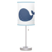 Navy Blue Whale White with Blue Trim Lamp (Left)