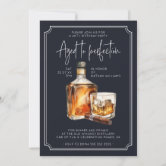 Aged to Perfection Whiskey Birthday Invitation