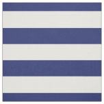 Navy Blue &amp; White 1.5&quot; Horizontal Stripes Pattern Fabric
