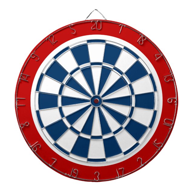 navy blue, white and red dartboard (Front)