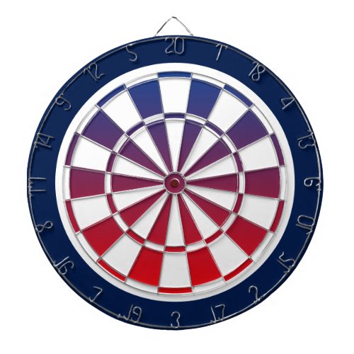 navy blue  white and red fade dartboard