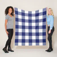 Navy Buffalo Check Blanket