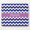 Navy Blue White Chevron Orchid Name Monogram