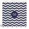 Navy Blue & White Chevron Pattern Monogram