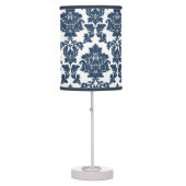 Navy Blue - White Damask Lamp Shade (Front)