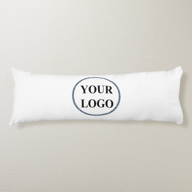 Navy Blue White Glitter Personalized Gift Idea Body Pillow (Front)
