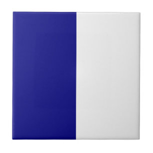 Navy Blue & White High School Colors Team Design Ceramic Tile