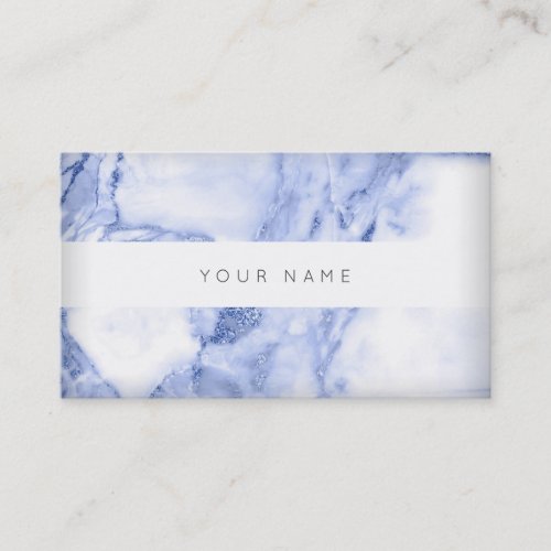 Navy Blue White Marble Vip Abstract Business Card