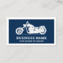 Navy Blue White Motorbike Motorcycle Mechanic Business Card