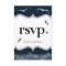 Navy Blue & White Nautical Wedding RSVP Cards