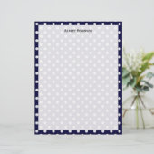 Navy Blue White Polka Dot Pattern (Standing Front)