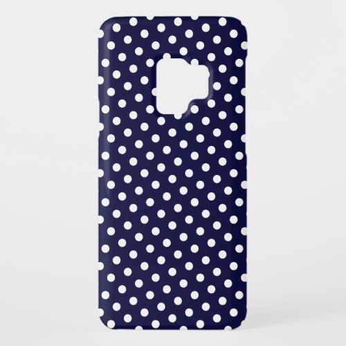 Navy Blue  White Polka Dot Samsung Galaxy S3 Case