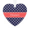 Navy Blue White Polka Dots Coral Name Monogram