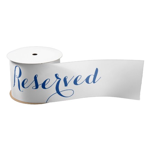 Navy Blue  White Reserved Ribbon Seats  Tables