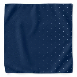 Navy Blue White snowflakes pattern Christmas Bandana