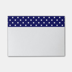 Navy Blue White Spotty Polka Dot Pattern Post-it Notes