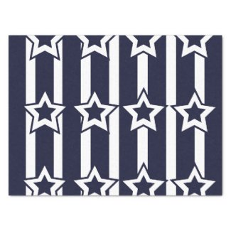 Navy Blue White Star Stripes Pattern