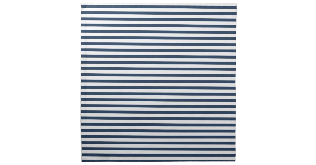 Navy Blue White Stripe Cloth Napkins Zazzle