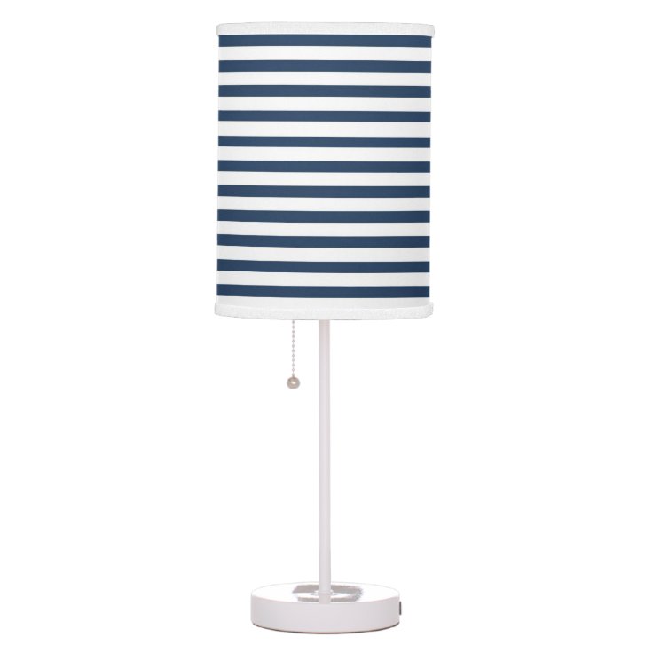 Navy Blue White Stripe Lamp Shade Zazzle