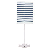 Navy Blue - White Stripe Lamp Shade (Back)