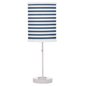 Navy Blue - White Stripe Lamp Shade (Front)