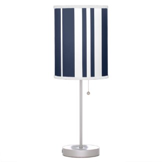 Navy Blue White Stripes Coastal Seaside