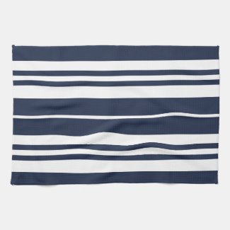 Navy Blue White Stripes