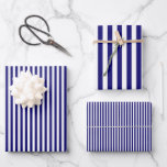Navy Blue & White Stripes Wrapping Paper Sheets<br><div class="desc">Add a sweet and charming touch to your gifts with this Navy Blue & White Stripes Wrapping Paper. Perfect for birthdays,  baby showers,  weddings,  and more,  its classic striped design makes every present look delightful and festive.</div>