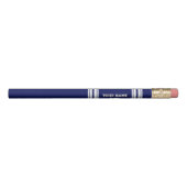 Navy Blue White Team Jersey Custom Number Name Pencil (Rotated 270)