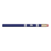 Navy Blue White Team Jersey Custom Number Name Pencil (Rotated 90)