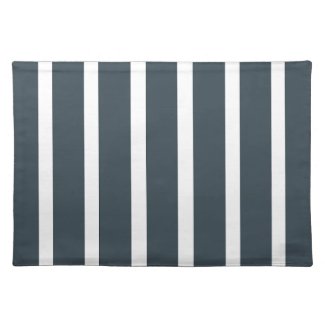 Navy Blue White Vertical Stripes Pattern