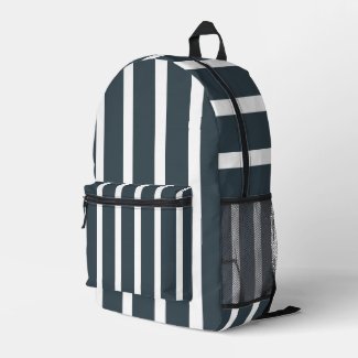 Navy Blue White Vertical Stripes Pattern
