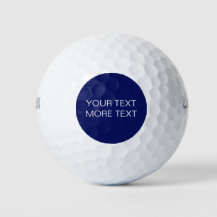 Navy Blue Wht Horiz Stripe Hot Pink Name Monogram Golf Balls