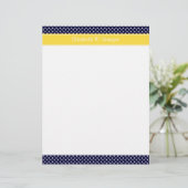 Navy Blue Wht Polka Dots Pineapple Name Monogram (Standing Front)