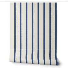 Navy Blue Wide Farmhouse Ticking Stripe