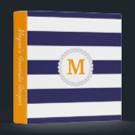Navy Blue Wide Stripe Binder<br><div class="desc">Navy Blue Wide Stripe</div>