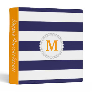 Navy Blue Wide Stripe Binder