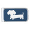 Navy Blue Wiener Dog Cash Money Clip
