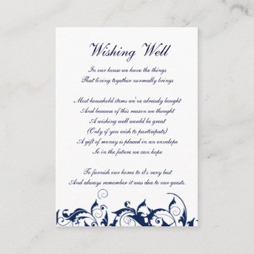 navy blue wishing well cards