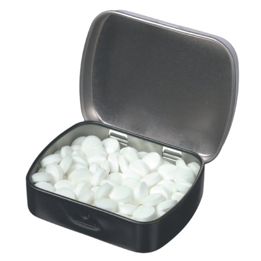 Navy Blue with Pink White Stripes Team Jersey Jelly Belly Tin (Opened)