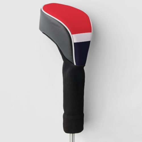 Navy Blue With Red Golf Head Cover