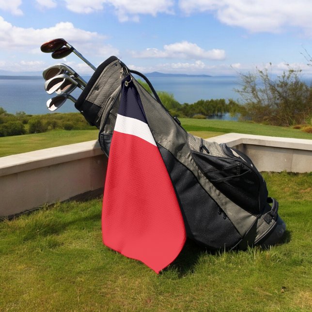 Navy Blue With Red Golf Towel (Golf towel)