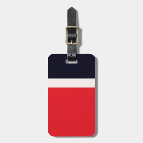 Navy Blue With Red Luggage Tag