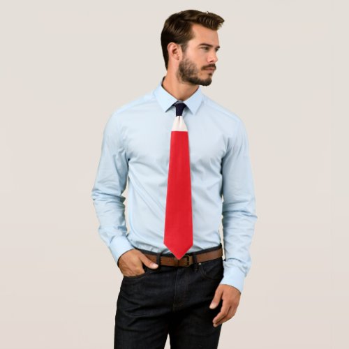 Navy Blue With Red Neck Tie