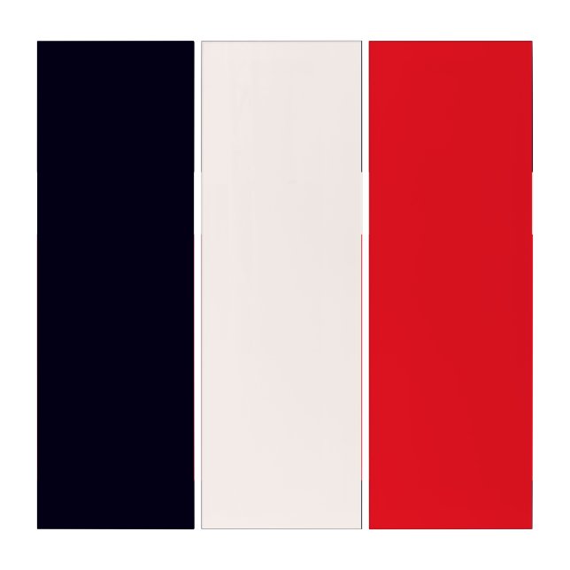 Navy Blue With Red Triptych (Front)