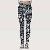 Snowflake Rhinestone Leggings Design