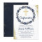 Navy Blue Wreath Gold Glitter Confirmation