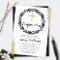 Navy Blue Wreath Gold Glitter Confirmation
